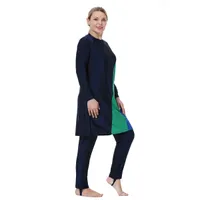 YEESAM Burkini Costume Da Bagno Modesto Per Donna Musulmana - Manica Lunga, Taglie Forti, Costume Intero Islamico Da Nuoto, Colore Nero - 3