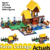 농장 별장 461pcs 블록 호환 Minecrafts 21144 하우스 모델 빌딩 키트 브릭스 장난감 어린이 304E