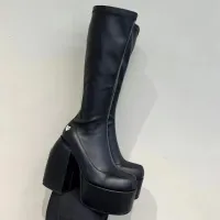 المصمم الفاخرة الحذاء عارية وولف توابل الأسود تمتد أحذية محيط النسيج بطانة امتداد المواد العلوية الجوارب منصة الكعب العالي