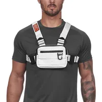Mini Chest Bags Men Tactical Vest Reflecterend Veiligheid Cycling Wandeltje Rugzak Multifunctioneel Travel Pocket Telefoon Taille Pack1265L