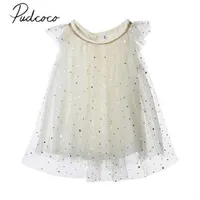 New Princess Dress Summer New Toddler Kids Baby Girl Tutu Tulle Sequin Star Formal Pageant Chiffon Party Dresses 1-6T2813