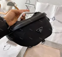 Moda re nylon safifiano unisex bel çantası lüks tasarımcı çapraz vücut çantaları kadın çanta erkekler göğüs paketi siyah deri kemer çanta