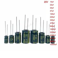 25V 10 to 10000uf aluminum electrolytic capacitor high frequency 10uf 22uf 33uf 47uf 100uf 220uf 680uf 2200uf 3300uf 4700uf 6800uf