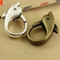 120 pcs lot 18mmx12mm Charm Large Dolphin Lobster Claw Clasp Fitting Link Jewelry Findings Jewelry necklace clasp186Y