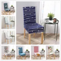 Chair Covers Florals Printing Removable Spandex Elastic Kitchen Seat Case Stretch For Banquet Wedding Home Decorative