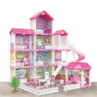 2021 New Toy Girl Girl Seri Bar Bie Toys Dream Dream House Legely Block Block DIY Toys para Child296D