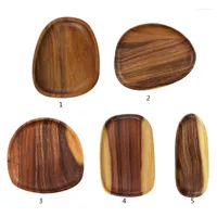 Platen creatief hout onregelmatige ovaal ovaal bord lichtgewicht eenvoudige reinigings pan 95