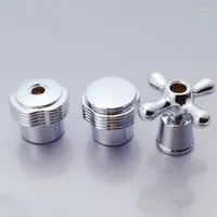 Mutfak muslukları 1 adet musluk anahtarı tutamak yıkama tabanı düğmesi kapak lavabo musluk evrensel el çarkı ev banyo donanım aksesuarları