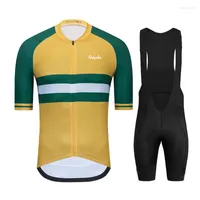 Rennsets Ralvpha 2023 Sport Outdoor Bike Cycling Jersey Bib Shorts Set Schnell trocken 19d Gel Pad Mountain Clothing Anzüge MTB