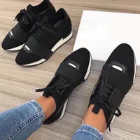 Chaussures mode lyx designer skor race paris tränare vit svart klänning de luxe sneakers män kvinnor avslappnade skor