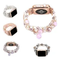 Luxus -Achat -Perlen -Perlenarmbandarmband für Apple Watch Ultra 49mm Serie 8 7 6 Se 5 4 3 2 Band Iwatch Women's Watchband 41mm 45257V