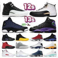 Mens Jumpman 12s 13s Basketball Shoes Court Purple Brave Blue Playoffs Royatly Taxi Stealth Red Flint 12 13 Sport Shoe Designer Men Sneakers