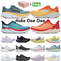 Hoka One One Casual Shoes Bondi Clifton 8 Carbon X 2 Trainer Athletic Shoe geaccepteerde lifestyle shock absorptie sneakers ontwerper Hokas vrouwen mannen buiten sneaker