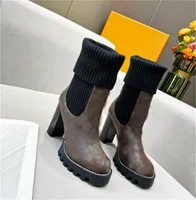 2023 Designer Paris Beauourg Boots Boots en cuir Prois￩ Office Sole Bureau Elegant High Heel 1AABU3 1AAC1Z CHUNGY HIVER HIVER MARTIN SALSTELLES Taille 35-42