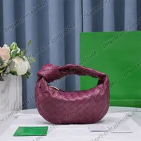 Top quality armpit shoulder bag Fashion woven leather handbag Luxury designer Moon shaped medium bag Women&#039; Cosmetic Bags cross purses