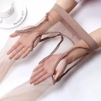 Femmes de chaussettes sexy 5D Collants respirants ouverts ouverts transparents entrejambe en nylon