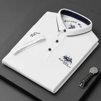 2023 Man tshirts Polo krótkie rękawie haft bawełniany moda męska mąża odzież swobodne koszulki męskie 100% bawełny 4xl 3xl