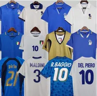 1982 Italys Retro Soccer Jersey 1990 1996 1998 2000 Home Football 1994 Maldini Baggio Donadoni Schillaci Totti del Piero 2006 Pirlo Inzaghi Buffon Maradona Shirt