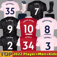 Saka voetbalshirts G. Jesus Odegaard fans speler versie 22 23 Gunners Martinelli Smith Rowe Thomas Nketiah Tierney 2022 2023 voetbalshirt Men Kids Sets Kit S-3XL