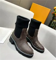 Luxury Beaubourg Ankle Boots Leather Plain Toe Rubber Sole Office Elegant High Heel 1AABU3 Combat Chunky Winter Martin Sneakers With Box