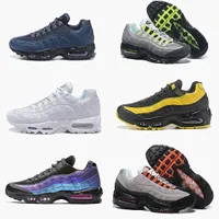 Designers 95 Mens Running Shoes Yin Yang OG Airs Solar Triple Black White Worldwide Seahawks Particle Grey Neon Laser Fuchsia Red Greedy 3.0 Trainer Sports Sneakers