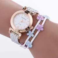 Special Gifts Women Watches Fashion Wrap Around Padlock Diamond snowflake Bracelet Lady Womans Wrist Watch Quart253T