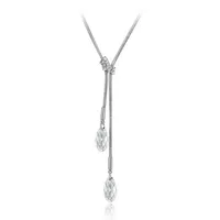 Famous Brand Water Drop Design Jeia Rodium Gillian-Necklace feito com cristais austríacos de Swarovski para 239g