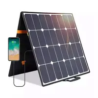 100W Fast Charge Foldbar solpanel f￶r b￤rbar camping Sunpower Monocristalline Silicon Solar Panla Portable Foldbar