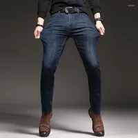 Calça masculina para homem de jeans casual jean blue jeans calça de jeans masculina pantalones hombre pantolon moda all-match elastic slim fit