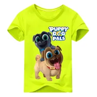 Summer Cartoon Puppy Dog Pals Print Tee Tops For Boy Girls Clothing Children White 3D Funny T-shirt Kids T Shirt Clothes338T