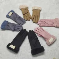 European and American autumn winter ladies' gloves are warm and fashionable246W