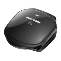 George Foreman 2-Serving Classic Plate Electric Indoor Grill and Panini Press Black