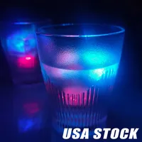 Party Decoration LED ICE CUBES Glowing Ball Flash Light Lysande Neon Wedding Festival Christmas Bar Ving Glass Supplies USA 960pcs Usalights