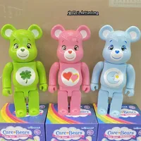 Bearbrick Bistent Build Block медведь Rainbow Love Doll Doll Made Ornament Tide Play Blind Box Gift277V