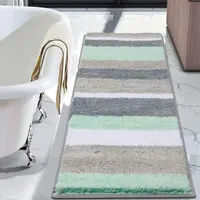 Meyjey Long Bath Rug Runner no Slip Microfibra Mat de baño alfombra alfombra alfombra