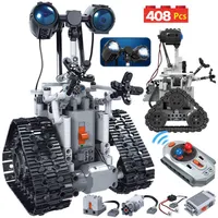 408 PCS City Creative RC Robot Electric Block Building Toys Technic Remote Control Intelligent Bricks Assemblage For Kids227i
