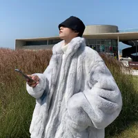 남자 S 재킷 privathinker 램 코트 넥타이 넥타이 염료 유니osex 소프트 두꺼운 따뜻한 남성 패션 겨울 브랜드 대형 크기 파카 221231