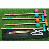 Golf Balls Outdoor Game Sport Gate Ball Croquet Croguet Diameter 7cm 1 Set for 4 Players 221121336U