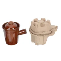 Becher 1 Set Ceramic Eintopfschalenbecher mit Papierschale für die Lieferung chinesischer Stil.