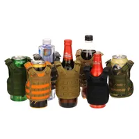Тектическое пивное пивное напиток охладители жилет Molle Mini Hunting Vests Модель чашки регулируемые плечевые ремни для напитков Coolers257Z