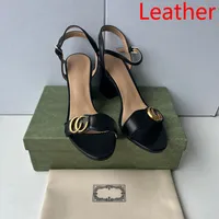 Talons avec boîte pour femmes chaussures concepteurs sandales qualité sandales en cuir authentique talon hauteur 7 cm et 5 cm de sandale de sandale glissades de chaussures par top99 0032