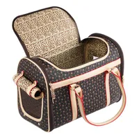 أزياء Pet Carrier Puppy Small Dog Wallet Cat Valise bag sling bagroof Precium Pu Leather Careing Handbag للسفر في الهواء الطلق Walking Hikin