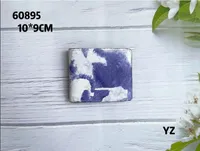 leather wallet for women multicolor designer short wallet Card holder women purse classic zipper pocket 60895#yui 10x9cm