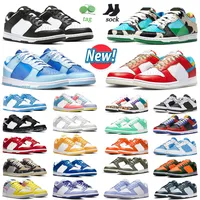 2023 Dunks Low Mens Shoes Designer Women Sneakers Argon Black and White Panda Triple Pink UNC Gym Red St.Johns Fruit Pebbles Dodgers Chunky Dunky Trainer SB Casual Shoe