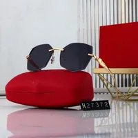 Projektanci okulary przeciwsłoneczne luksusowe szklanki ochronne okulary sześciokątne projekt UV400 Wszechstronny okular przeciwsłoneczny
