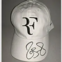 Roger Federer ondertekend ondertekende gesigneerde cap hoeden maat verstelbare één size fit all192k