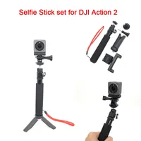 DJI Action 2 Selfie Stick set Extension Pole tripod foldable Stabilizer Rod Monopod gimbal camera Holder clip Tripod Screw Mount