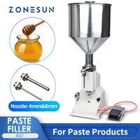 ZONESUN 5-50ml Pneumatic Filling Machine Paste Shampoo Honey Lotion Viscous Liquid Oil Bottle Filler For Cosmetics