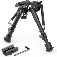 Tactical Carbon fiber 6-9 inch hunting bracket Adjustable butterfly tripod Toy AR rifle metal bipod adapter339j