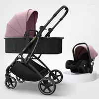 Cochecitos 3 en 1 cochecito para bebés cuatro ruedas portadores de absorción de plegamiento de carretas y accesorios de automóviles de alta vista